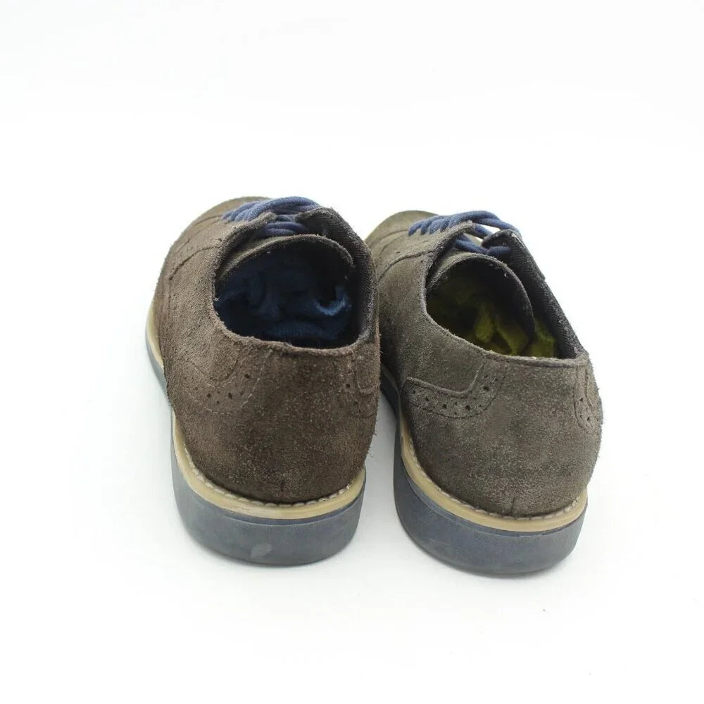 Sonoma Mens Brown Suede Leather Wing Tip Derby Shoes